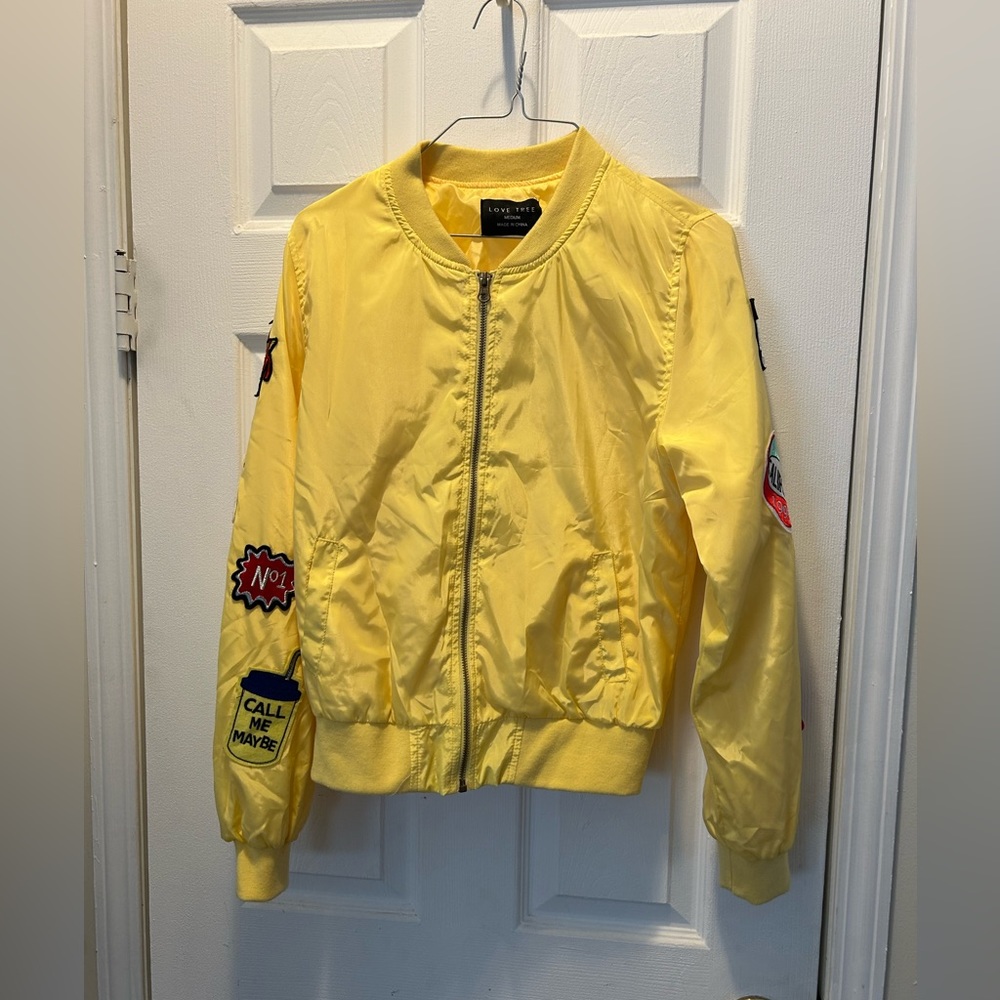 Lightweight patched bomber jacket Love Tree